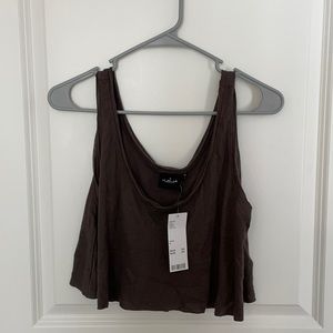 Urban Outfitters - NWT Brown Ribbed Cropped Top